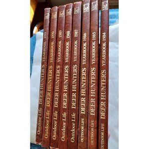 Set of 7 Deer Hunter's Yearbooks Outdoor Life Hardback 1984-1991 Vintage